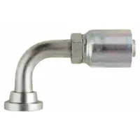 PARKER Hydraulic Crimp Fitting: Steel x Steel, 90° Elbow, -20 For Hose Dash Size, Male x Genderless (MPN 11977-20-20)