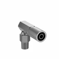 PARKER Hydraulic Crimp Fitting: Steel x Steel, 90° Elbow, -6 For Hose Dash Size, Male x Genderless (MPN 11L43-6-6)