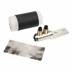 Aluminum two-hole lug for terminating copper cables from 2 AWG to 250 kcmil. Fits 1/2 in studs. Used in power distribution, switchgear, and heavy equipment connections requiring secure dual-bolt terminations.