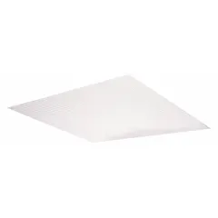This replacement lens is designed for use with the GT2U MV luminaire. It measures 21-3/4 inches wide and 1 inch high, with an unfinished finish. The lens serves as a direct-fit component to replace a damaged or worn lens in industrial or commercial lighting applications.