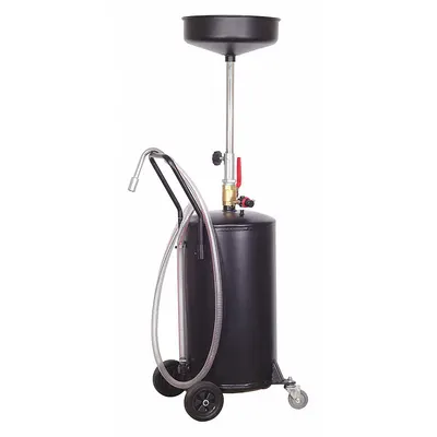 WESTWARD Oil Drain: 18 gal Capacity, 14 1/2 in Overall Dia, 72 in Overall Ht, 27 in Overall Lg - Portable Oil Waste Containment Containers