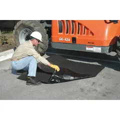 This sorbent tarp is a 60 in x 60 in pad made of impermeable material, designed to contain and absorb industrial spills, leaks, and drips. It absorbs up to 3 gal per pad and is supplied in a bag. Suitable for use in maintenance, repair, and operations areas where liquid containment is required.
