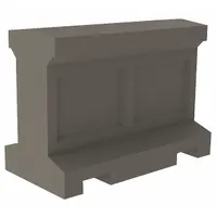 Security Barrier: Gray, 36 in Overall Ht, 4 ft Overall Lg, 24 in Overall Wd, 3,800 lb Wt (MPN TYPE 4A - 4')