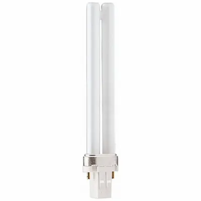 PHILIPS Compact Fluorescent Bulb: 2-Pin (GX23), PL-S, Fluorescent, 3500K - CFL Twin-Tube Plug-In Lamps