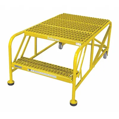 COTTERMAN Work Platform: 1.7 ft Platform Ht - Max, 24 in x 36 in, Steel - Tilt-&-Move Rolling Single-Access Platforms
