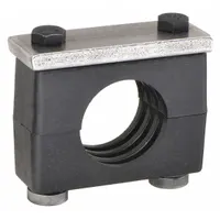 BEHRINGER PIPE SYSTEMS Vibration-Dampening Beta Clamp: Ribbed Bore, Steel Clamp, For 1 Lines (MPN R8H6275-PP)