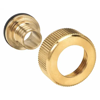 ZURN QQSFC45GX Crimp-On Brass Barbed Tube Fitting, 1 in ID x 3/4 in FNPT - Crimp-On Brass Barbed Tube Fittings