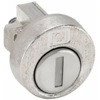 Cam Lock: Std Keyed Cam Lock, Keyed Different, Zinc Die-Cast, Nickel, Quarter-Turn Clockwise Unlock (MPN C8732)