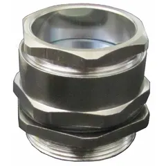 Brass electrical connector for terminating flat cables in festoon systems. Accommodates cable widths from 0.16 in to 0.45 in. Used in industrial cable management for cranes, hoists, and material handling equipment.