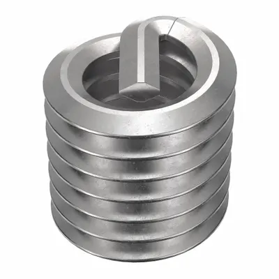 HELI-COIL Helical Insert: Tanged Tang Style, Screw-Locking, #8-32 Thread Size, Plain - Screw-Locking Tanged Helical Inserts