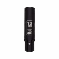 This 13 mm metric impact socket features a 6-point deep configuration with an overall length of 2 61/64 in. Designed for use with impact tools, it is suited for fastening and loosening fasteners in automotive and industrial settings.