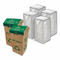 KLEVER Blade Disposal Unit: Safety Cutter Recycling Kit, (600) Safety Cutters, Floor Stand, Brown (MPN A48001-0)
