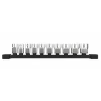 MILWAUKEE Standard Socket Set: 3/8 in Drive, 10 Piece, 6-Point, Metric, 10 mm to 19 mm (MPN 48-22-9503)