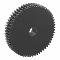 Hubless Spur Gear: Module m 2, 60 Teeth, 18 mm Bore Dia, Black Oxide Coated Carbon Steel, Plain Bore (MPN SSA2-60)
