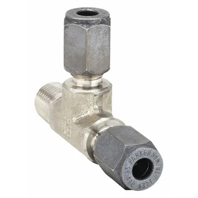 PARKER Ferulok Flareless Bite-Type Stainless Steel Compression Tee Fitting - Flareless Bite-Type Stainless Steel Compression Fittings