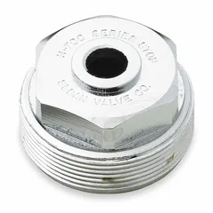 Brass stop cover bonnet for flush valve assemblies in toilets and urinals. Compatible with SLOAN H540 series. Replaces worn or damaged covers to maintain proper stop mechanism protection.