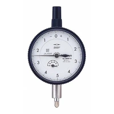 MITUTOYO Dial Indicator - Flat Back: 0 in to 0.05 in, Inch, Plunger - Balanced Reading Flat Back Dial Indicators