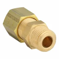 LEGRIS Compression Fitting Coupling: 1/2 in Pipe x 16 mm OD Fitting Size, BSPT x Compression, Brass (MPN 0105 16 21)
