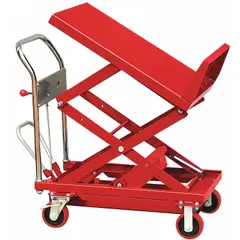 This manual scissor-lift table from Dayton is designed for raising and tilting loads up to 600 lb. It features a steel platform measuring 36 in L x 24 in W, with overall dimensions of 43 in L x 24 in W x 35 in H. Typical applications include positioning workpieces in assembly, maintenance, and material handling tasks to reduce ergonomic strain.