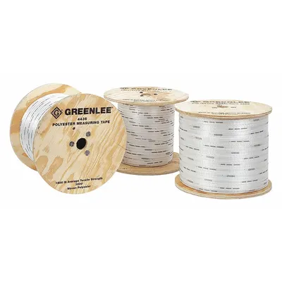 GREENLEE Cable Pulling Tape: 1/2 in Rope Dia., 3,000 ft Rope Lg., 1,250 lb Max - Cable Pulling Rope
