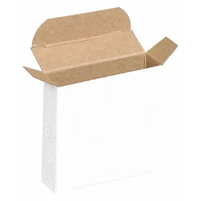 PARTNERS BRAND Reverse Tuck Carton, 3 5/8 x 1 x 3 5/8 in, White, Pack of 1000 - Reverse Tuck Cartons