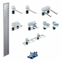 TRITON PRODUCTS Pegboard Strip Kit: Square, 3/8 in Peg Hole Size, 4 1/2 in x 36 in x 9/16 in, Steel (MPN LBS36T-SLV)
