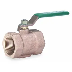 This bronze fire-protection butterfly valve features 1/2 in NPT connections and a lever handle. Rated for a maximum pressure of 175 psi CWP, it is used for flow isolation and regulation in low-pressure fire-protection piping systems.