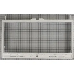 OEM replacement crisper frame for Whirlpool refrigerators and freezers. Supports and organizes the crisper drawer, maintaining proper airflow and storage alignment for fruits and vegetables.