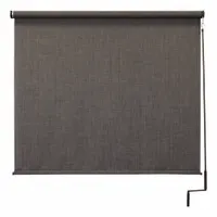 This pole-and-crank-operated awning from the Regal Series provides 92% UV protection for outdoor areas. The white fabric has an 8 ft height and is secured with a bungee-and-hook tie-down system. Operation is on the right side. Suitable for patios, decks, and commercial storefronts where adjustable shade is needed