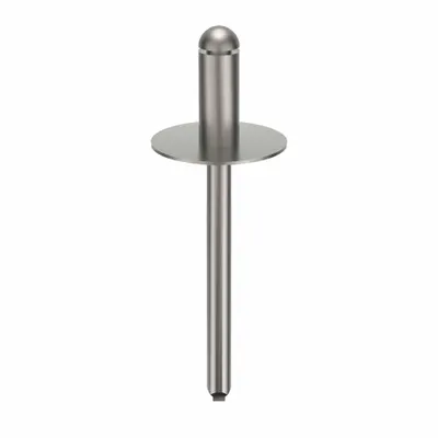 POP AVDEL Blind Rivet,1 53/73" L,0.183" dia,PK100: Inch, 1 23/32 in Overall Lg, 27/64 in Body Lg - Large Flange Blind Rivets