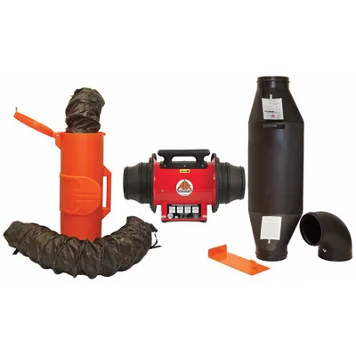 AIR SYSTEMS INTERNATIONAL Confined Space Fan Kit: 115 V AC, 8 in_10 in Duct Dia - Explosionproof Axial Fans & Blowers