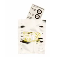 This humidity indicator card measures 3 inches in length and features three indicator dots that change color at 5%, 10%, and 15% relative humidity. Constructed from blotter paper impregnated with cobaltous chloride, it provides visual monitoring of moisture levels inside sealed packaging or enclosures. Supplied in a pack of 125 pieces