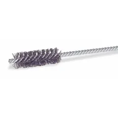 This heavy-cleaning brush is designed for carbon steel surfaces, featuring a double spiral tube construction with a double stem. It is used for removing rust, scale, and debris from tubes and pipes in industrial maintenance and metalworking applications. The brush has a 7/8 in diameter and 0.006 in fill diameter.