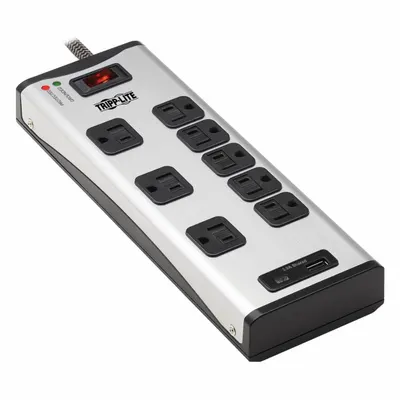 TRIPP LITE Outlet Strip: 8 Outlets, 8 ft Cord Lg, 2,100 J Rated Energy, 15 A Current - Industrial Surge Protectors