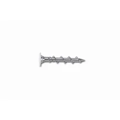 Steel self-threading anchor with Phillips pan head, plain finish, 1-1/2 in overall length. For drywall applications to mount fixtures, shelves, or light hardware without pre-drilling. Pack of 100.