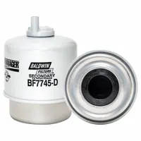 BALDWIN FILTERS Fuel Filter: Cartridge, 4 1/2 in Overall Lg, 3 5/16 in Outside Dia, Cellulose (MPN BF7745-D)