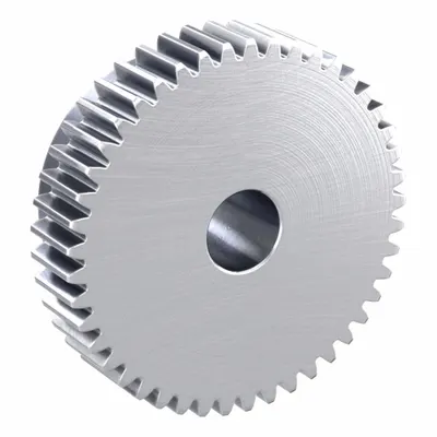 KHK GEARS Spur Gear: Module m 1, 45 Teeth, 10 mm Bore Dia, Stainless Steel, 20° Pressure Angle - Metric Spur Gears with Standard Hub