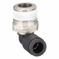 LEGRIS Push-Fit Elbow Fitting: 3/8 in OD x 1/2 in Pipe Size, Push-to-Connect x MNPT, Black, 10 PK (MPN 3109 60 22)