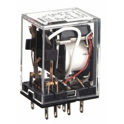 OMRON Latching Relay: Socket Mounted, 3 A Current Rating, 120V AC, DPDT, 10 Pins/Terminals - Socket-Mounted Relays