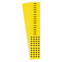 Pipe Marker: Vapor, Yellow, Black, Fits 3/4 in and Smaller Pipe O.D., 3 Pipe Markers, 5 PK (MPN 83607-PK)