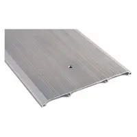 This 4 ft aluminum saddle threshold seals the gap under doors to block drafts, moisture, and pests. The fluted surface provides traction and is suited for commercial and industrial entryways where a smooth transition between flooring surfaces is needed