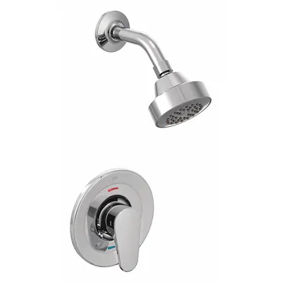 CFG Shower Faucet: Edgestone, 1.75 gpm Fixed Showerhead Flow Rate, Brass, Chrome Finish - Shower Faucets with Fixed Showerheads