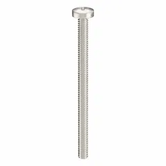 M2x0.40 thread size, 30 mm length, 18-8 stainless steel pan head machine screw with plain finish. Phillips drive with #1 drive size. Supplied in a 25-piece pack. Used for fastening metal parts in machinery, electronics, and equipment where a low-profile rounded head is required.