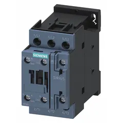 This Siemens NEMA magnetic contactor is a non-reversing, 3-pole device rated NEMA Size 1, 32 A continuous current, and 480V AC coil voltage. It is used for switching electrical loads in industrial motor control and power distribution applications, such as controlling three-phase motors in manufacturing, HVAC, and pumping systems.