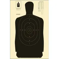 ACTION TARGET Shooting Range Targets: Paper, Silhouette Target, 3 3/4 ft Ht, 24 in Wd, Black, 100 PK (MPN B-27S BLACK-100)
