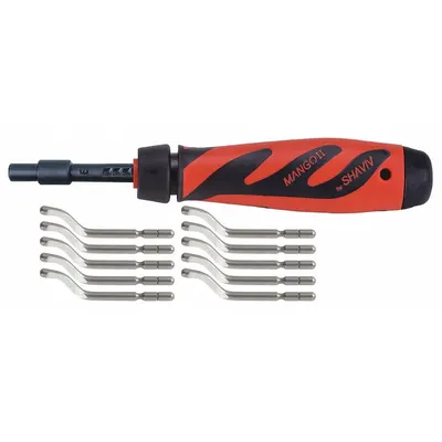SHAVIV Deburring Tool Set: E100S Blade - Adjustable-Length Hand Deburring Tools