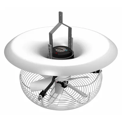 MULTIFAN Ceiling Fan: 3,060 cfm Airflow, 16 in Blade Dia, Variable Speeds, 120V AC - Industrial Vertical Recirculation Fans