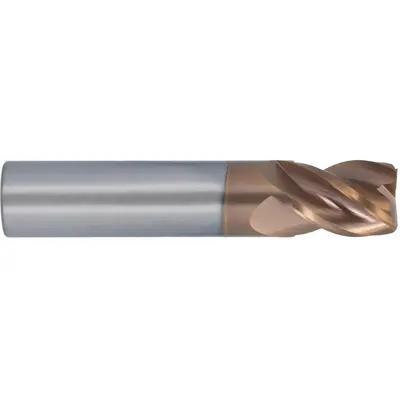 CLEVELAND Corner Radius End Mill: Carbide, T-Max Coated, 4 Flute, 3/4" Mill Dia, 7/8" LOC - Fast-Cutting Carbide Corner-Radius End Mills for Stainless Steel & Super Alloys