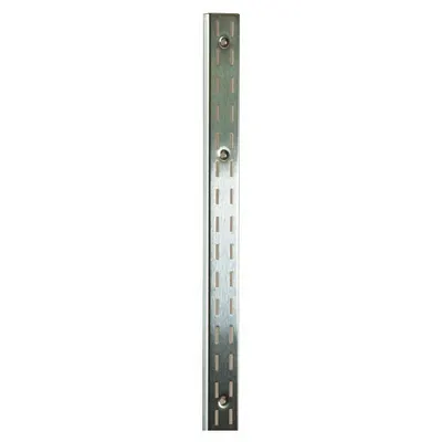 ECONOCO Double Slotted Standard: Double, 1 in Slot Spacing, 1/2 in Slot Lg, Zinc-Plated - Surface-Mount Slotted Standards