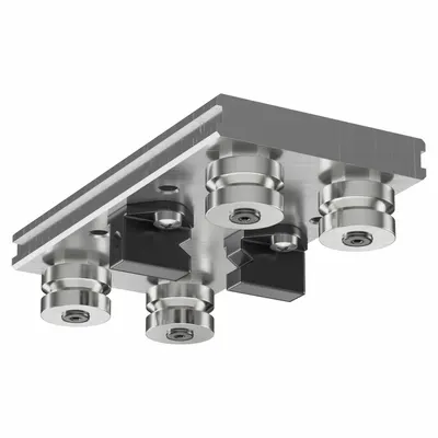 HEPCOMOTION Carriage: For 76 mm Rail Wd, Roller, GV3 Std Carriage, 54.7 mm Carriage Ht - HepcoMotion GV3 Roller Carriages